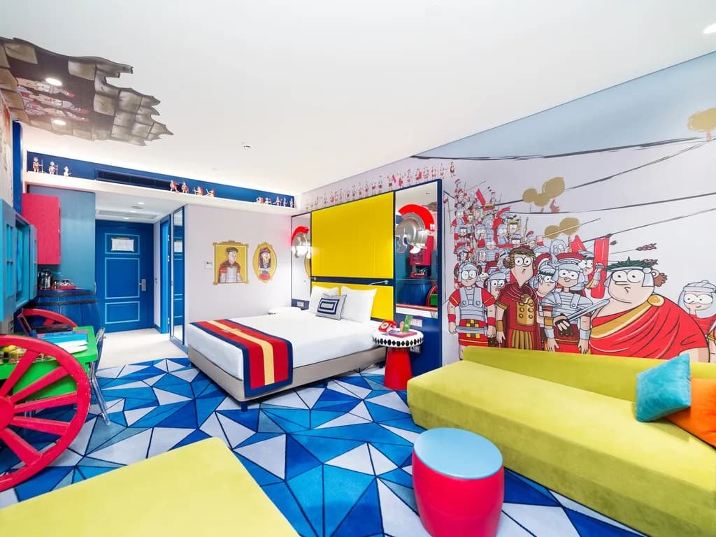 Rixos otel odasında Roma temalı dijital baskı duvar kağıdı